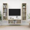 3 piece TV cabinet set Sonoma oak effect particleboard