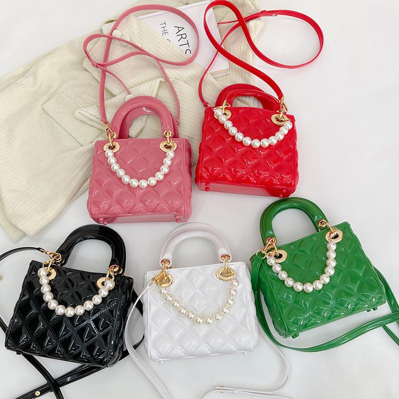 Elegant Pvc Queens Bag Small Crossbody Purse With Diamond Stitch For Daily Use