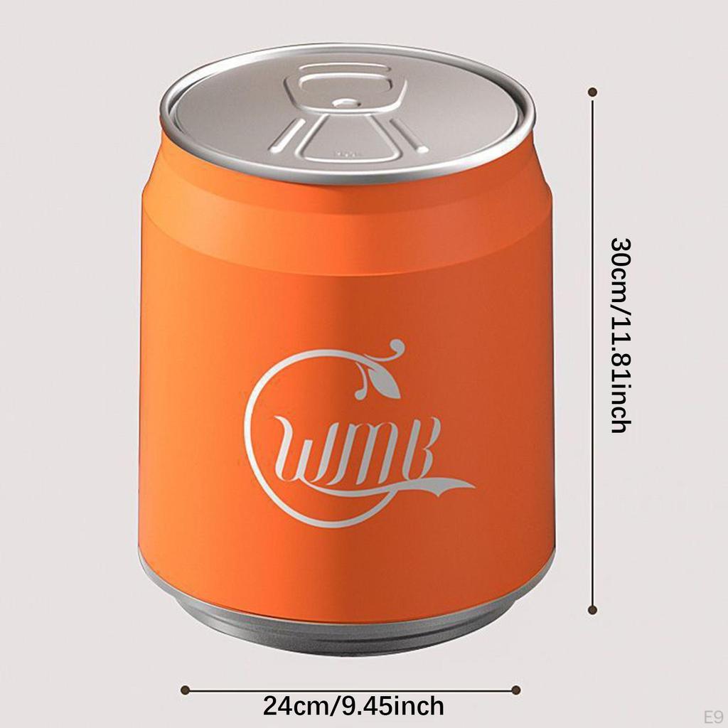 Cola Can Dustbin Small Round Trash Bin with Press Lid for Bathroom