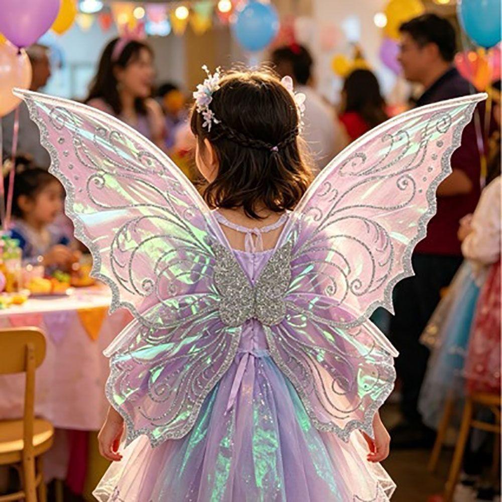 Organza Angel Wings Sparkling Elf Cosplay Wing Cute Fairy Wings Party Props