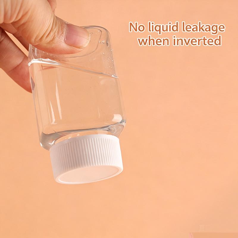 Transparent Refillable Plastic Bottle 15ml 30ml 50ml 100ml 250ml 500ml White Cap Leakproof for Essential Oil Perfume Storage