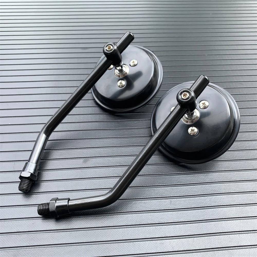 Motorcycle Rearview Side Mirror with 10mm Screws Universal Round  Retro Modified Motorbike Cafe Racer Rearview Mirrors