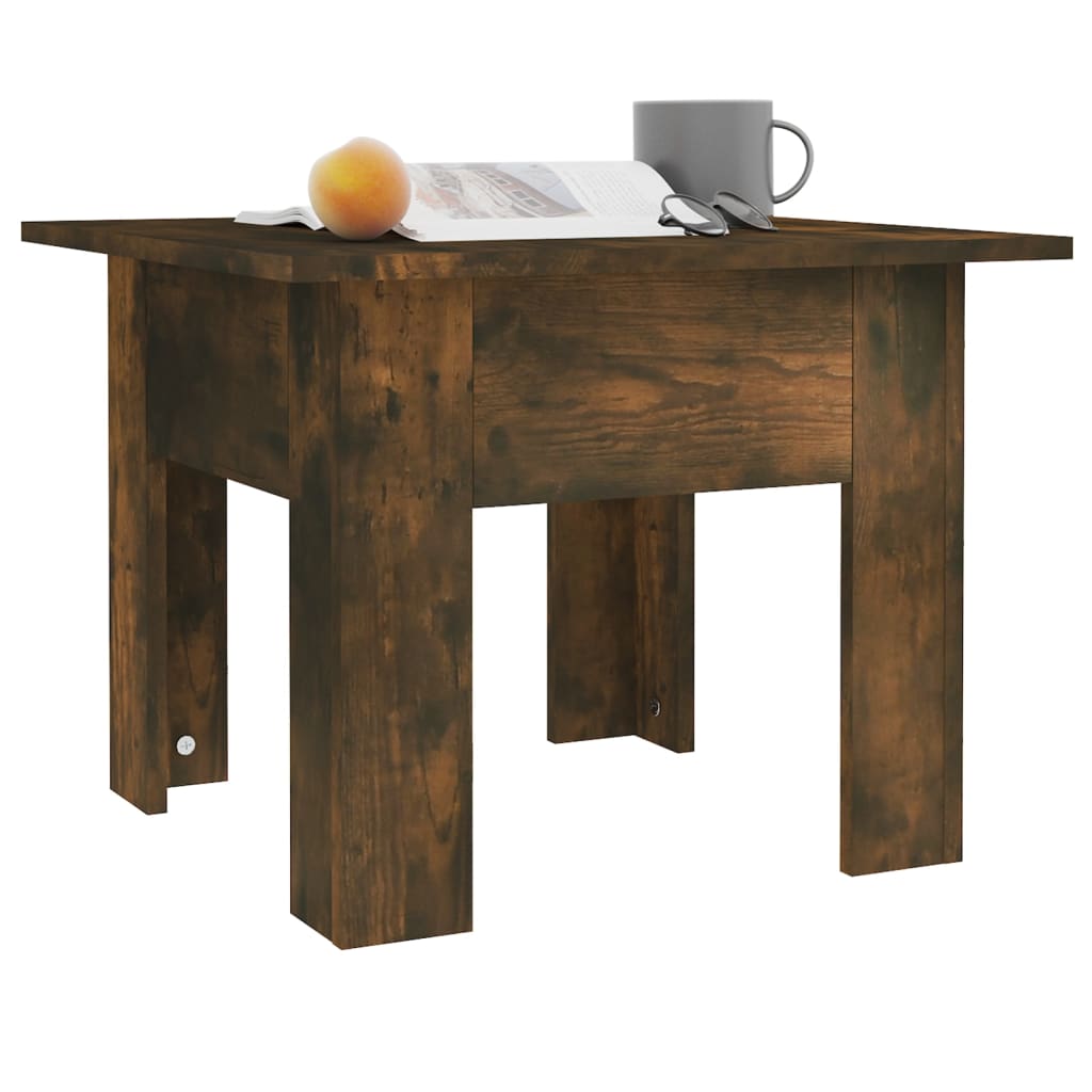 Coffee Table Smoked Oak 55x55x42 cm Wood Based Material