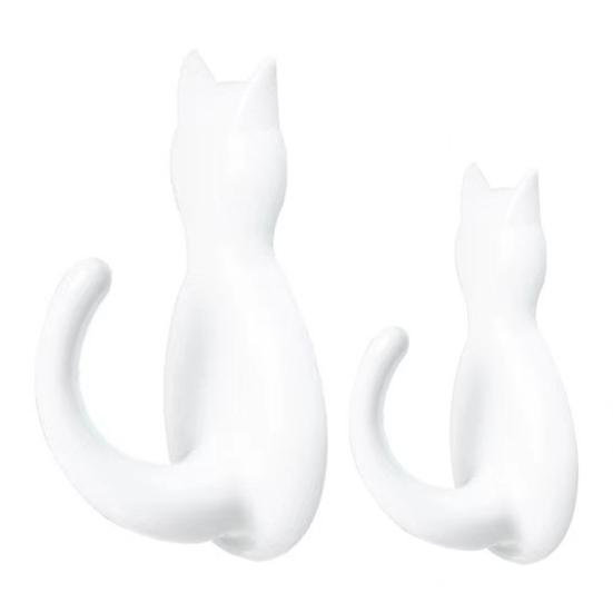 

2 шт. подвесные стабильные прочные несущие большие водонепроницаемые крючки на крючках бесшовные крючки A белый