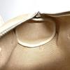 HERMES Porochon Mademoiselle Hand Bag Toile H / Leather Beige/White