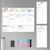 Magnetic Weekly Calendar Whiteboard for Fridge, Refrigerator Dry Erase Weekly White Board, Includes Magnetic Weekly Planner for Fridge with 2 List