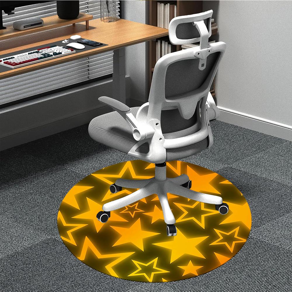 

1pc Starry Night Pattern Chair Carpet for Office, Non-slip, Soft and Durable Office Rug, Perfect for Office yy251227129 80cm by 80cm