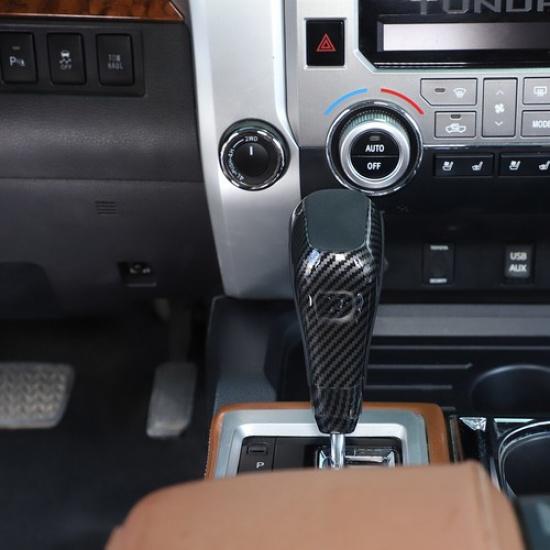 Carbon ABS Gear Shift Knob Head Handle Replace For Toyota Tundra 2014-