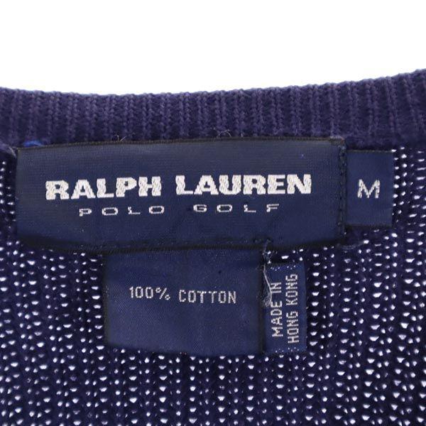 RALPH LAUREN golf Long sleeve sweater M Navy GOLF Knit Men's Used