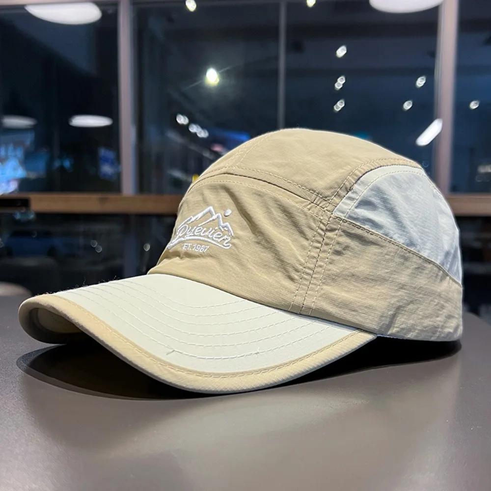 Retro Japanischer Stil Hip-Hop Hüte 5 Panel Dünne Flache Kappe Atmungsaktiv Schnelltrocknend Sonnenschutzhut Unisex