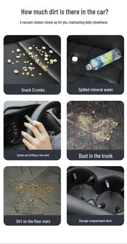 Portable Handheld Wireless Vacuum Cleaner for Home and Car Use