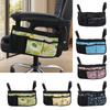Side Bag Portable Multiple Pockets Carry Bag Waterproof Hanging for Travel Rollators Mobility Chairs Bed Rail Outdoor