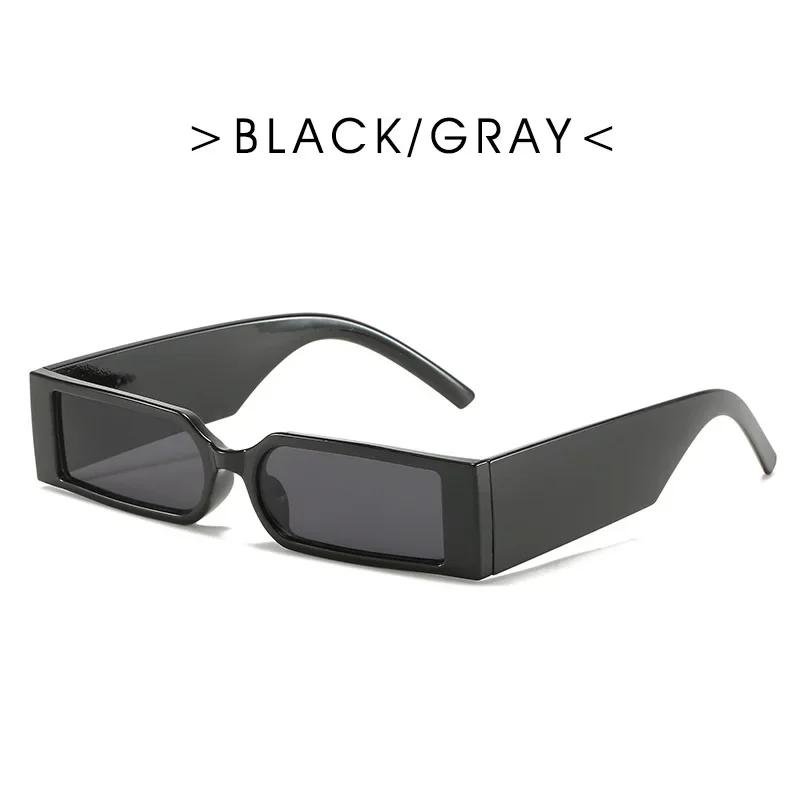 Rectangle Fashion Sunglasses Man Hip Hop Vintage Designer Black Shades Sun Glasses Small Frame Personality Oculos De Sol Lentes
