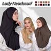 Einfarbiger Arabischer Damen-Kopftuch Verstellbarer Hijab Kopfwickel High-End Eid Al-Fitr Langer Turban Täglich
