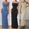 Women Halter Neck Bodycon Maxi Dress Sleeveless Backless Form Fitting Party Dress