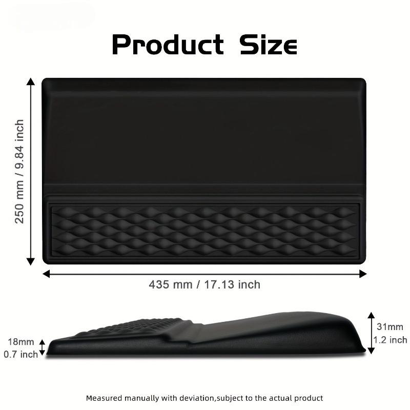 

1PC Ergonomic Keyboard Wrist Rest, Soft Comfort Support for Office & Gaming, 43.5x25x3cm, Durable Sleek Design (Black) чорний
