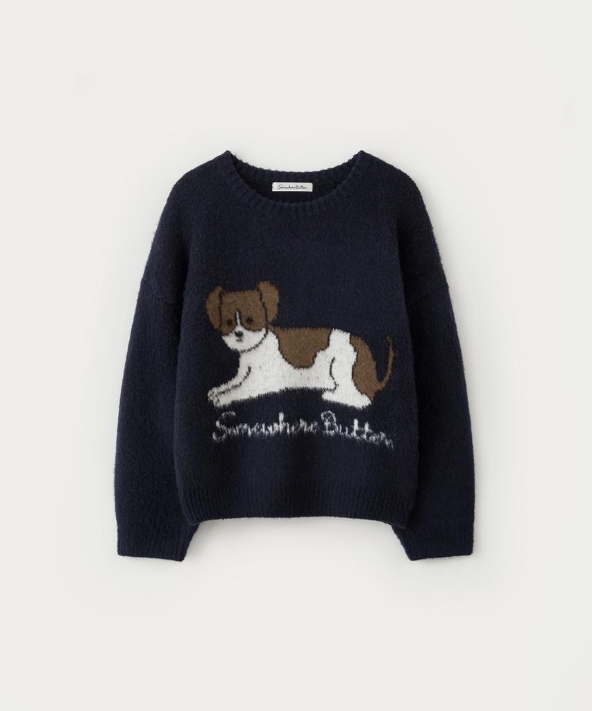 Sseomweeobeoteo Puppy Wool Knit - Navy