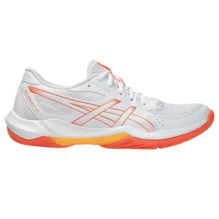 Asics Gel-Rocket 12 Fashion Comfortable Trendy Minimalist Shock Absorption Low-Top Training Shoes Women sneaker White Red 1072A119-100