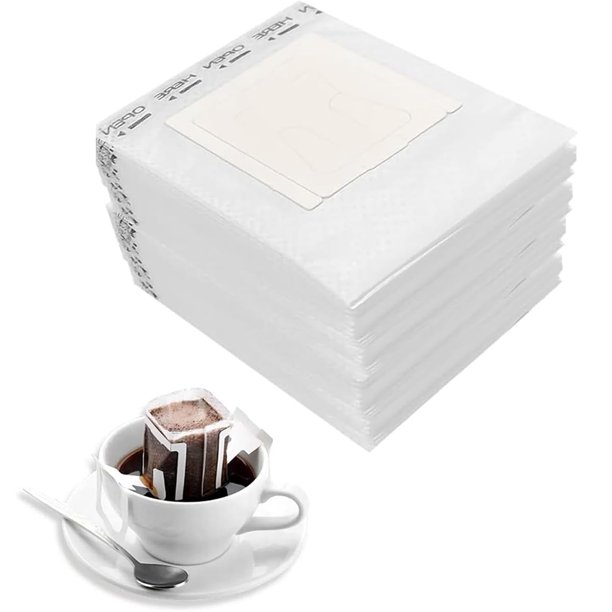 

Pack of 100 Coffee Paper Coffee Perfect for Coffee Shops Filters, 1-2 Cups, Bags,