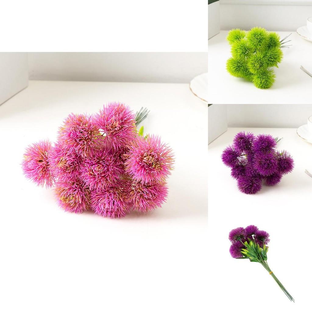 Artificial Dandelion Stem With Plastic Pot For Home Decor And Photography Props