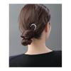 VINGTAINE Hammered Metal Double-Prong Hair Stick Comb for Easy Updos - Casual Chic Hair Accessory (Silver)