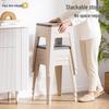 Yeya 40CM Khaki Square Storage Stool with Lid