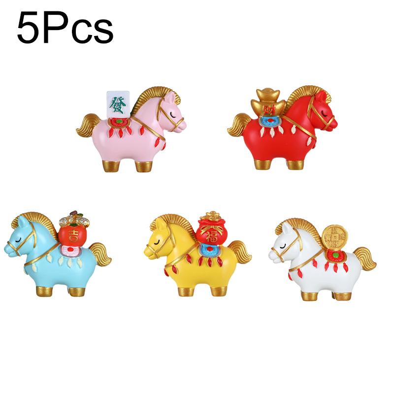 1Pc Gift Ornament Festival Gift Mascot Souvenir Gift Horse Ornament Creativity Resin Ornament Home Decor