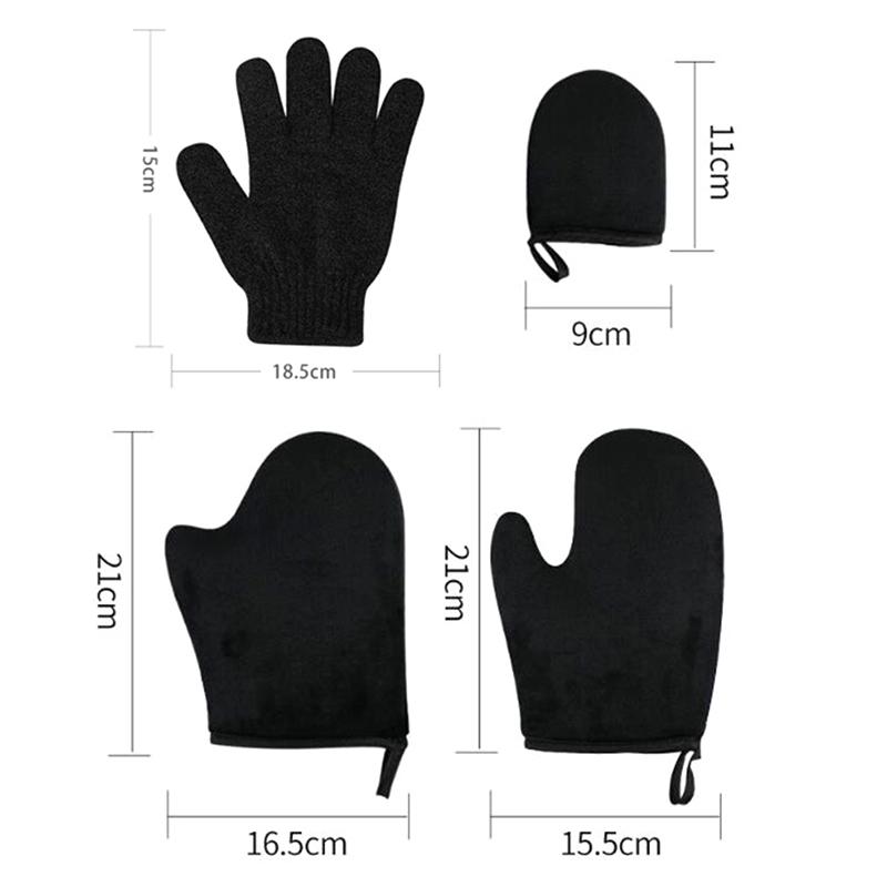 3 Stück Körperreinigungshandschuh Wiederverwendbarer Körper Selbstbräuner Applikator Bräunungshandschuhe Creme