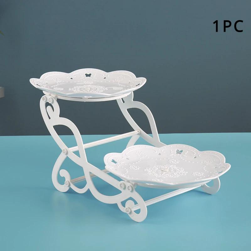 Cupcake Stands Plastic Dessert Stand Holder Serving Tray Fruit Plate for Wedding Birthday Party Fruits Desserts Candy Bar
