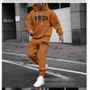 Heren Bedrukte Hoodie Trainingsbroek Pak Herfst en Winter Sport Windjack Jas Hoodie Tweedelig Pak
