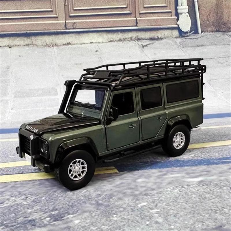 Linyi Toy Car Light 1:32 Range Rover Defender Alloy Car Model Diecast & Toy Metal Off-Road Vehicles Car Model Simulation Sound Childrens Gifts