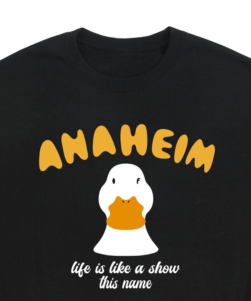 GRAVER [Unisex] Duck Face Smile Sweatshirt_Black