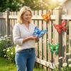 Vibrant Metal Butterfly Outdoor Wall Art 1/4Pcs Rustproof Decor for Garden Patio