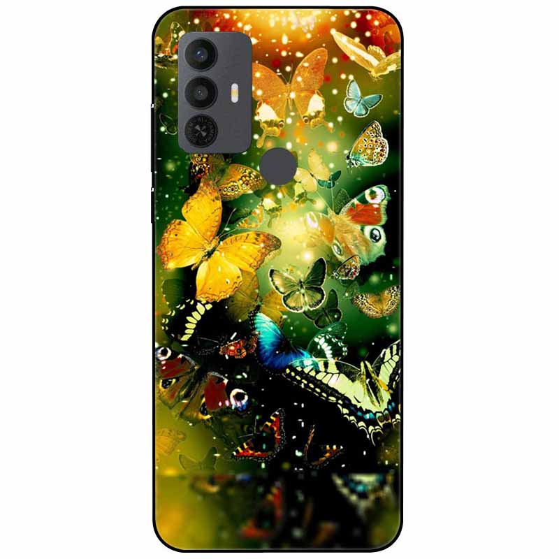 Phone Cover For Alcatel 1V 2021 Case Silicone Lovely Black Bumper Soft TPU Coque for Alcatel 1V (2021) 6002A 6002D 1 V Shells