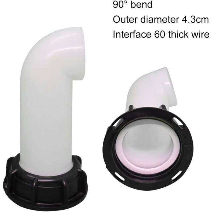 Bec de vidange adaptateur IBC 1000 L – valve rallonge plastique étanche pour jardin