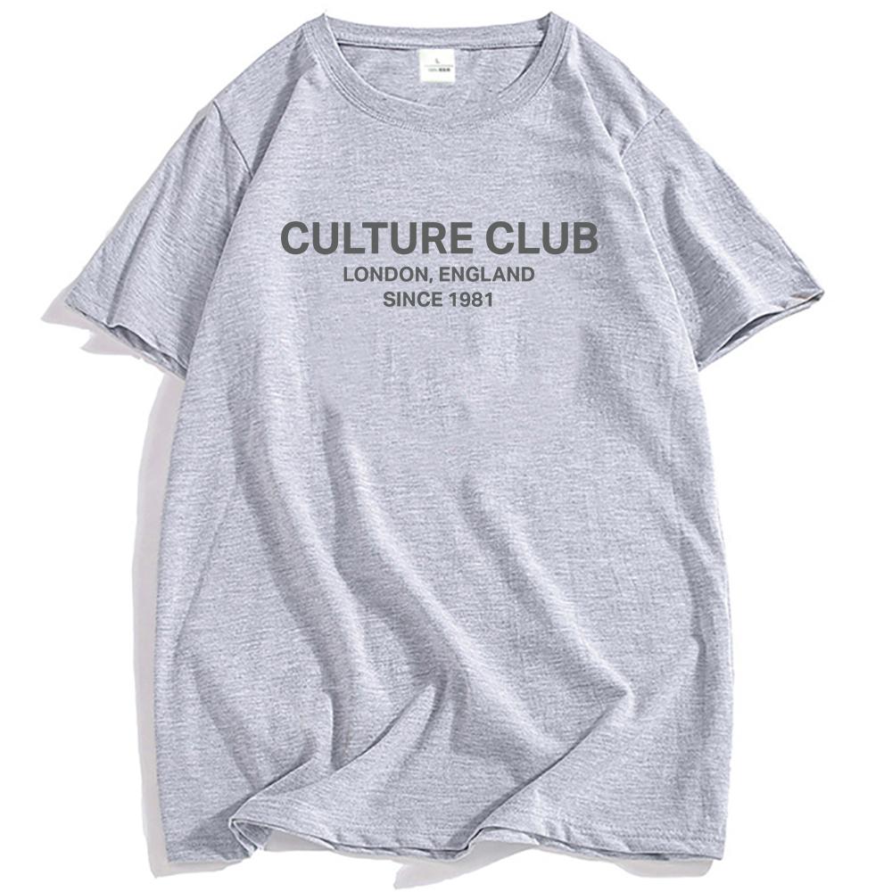 CULTURE CLUB Since 1981 Tshirts Unisex Streetwear Loose Men Women Cotton T-shirt Graphic Print Clothing Male O-neck Casual Tees