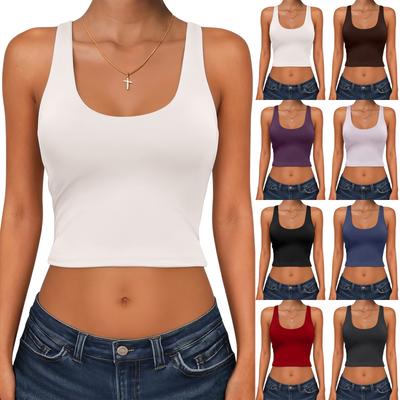 Top de Tirantes Sexy Ajustado Sin Tirantes para Yoga