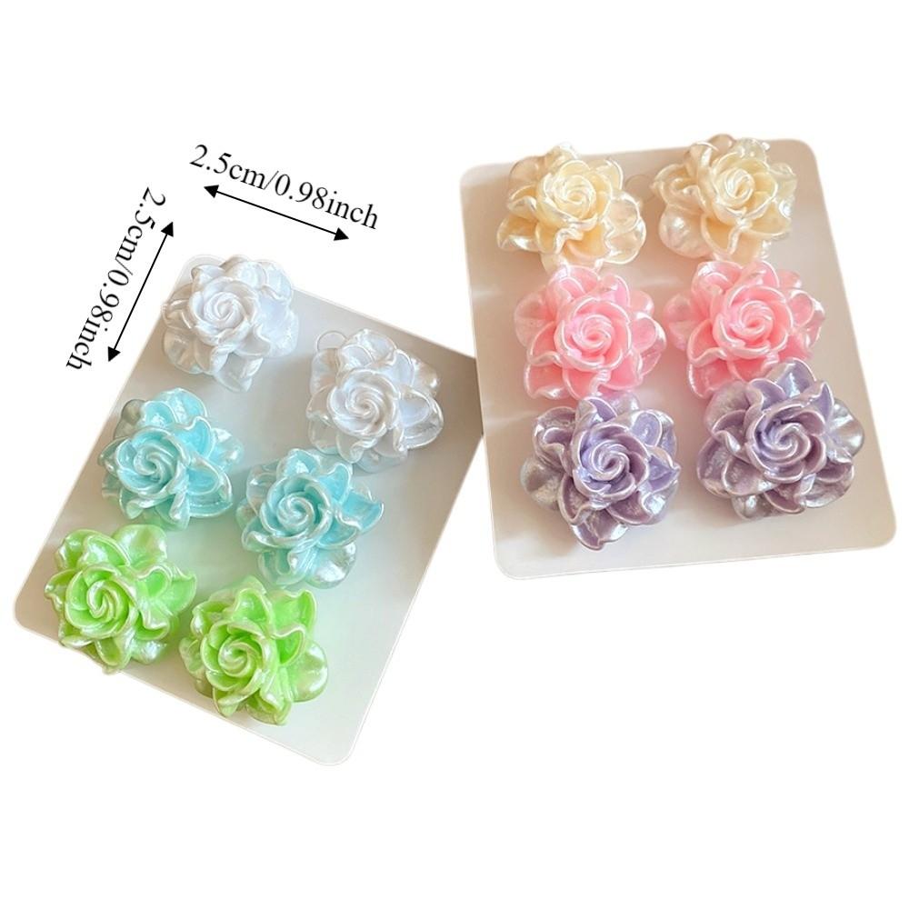 Jewelry Accessories Resin Flower Earrings Set Vacation Style Sweet Stud Earrings  Summer Beach