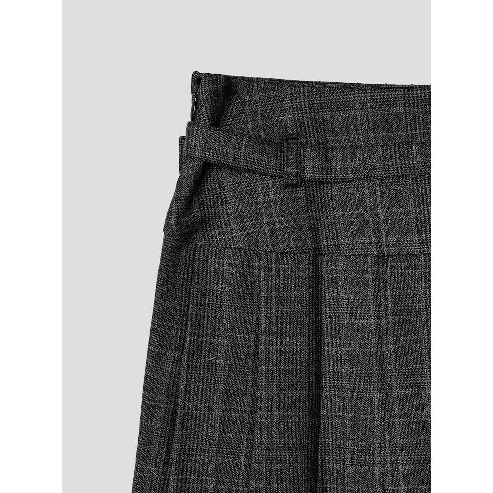8SECONDS Check Pleated Skirt Ash
