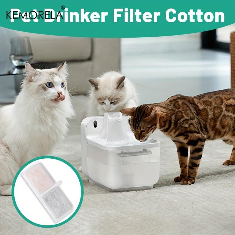 Activated Carbon Cat Water Fountain Filters, 6/12PCS Replacement for Most Pet Water Dispensers - Fit for Clean Drinking Water