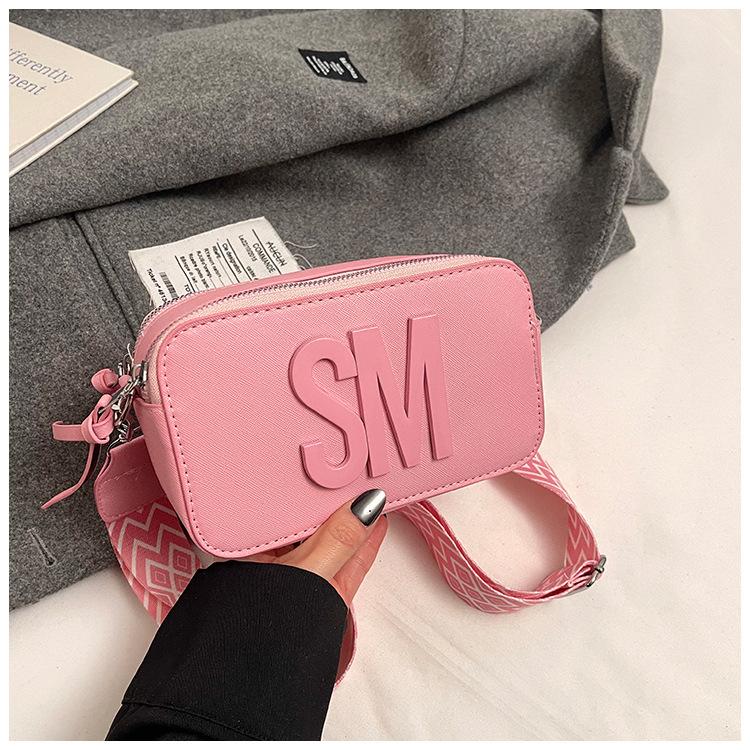 

Женская сумка на плечо зимняя с надписью маленькая квадратная сумка среднего размера на молнии модная универсальная сумка розовый