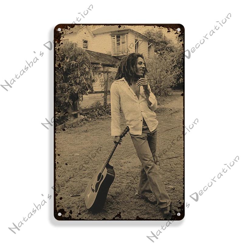 Roestig Bob Marley Metalen Posterbord Reggae Zanger Metalen Blikbord Vintage Poster Bar Club Pub Wanddecoratie Retro Rock Poster