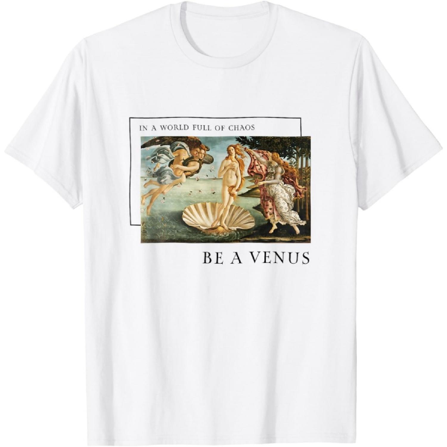 Botticelli Painting Birth of Venus Design for an Art Lover T-Shirt XXXXXL белый