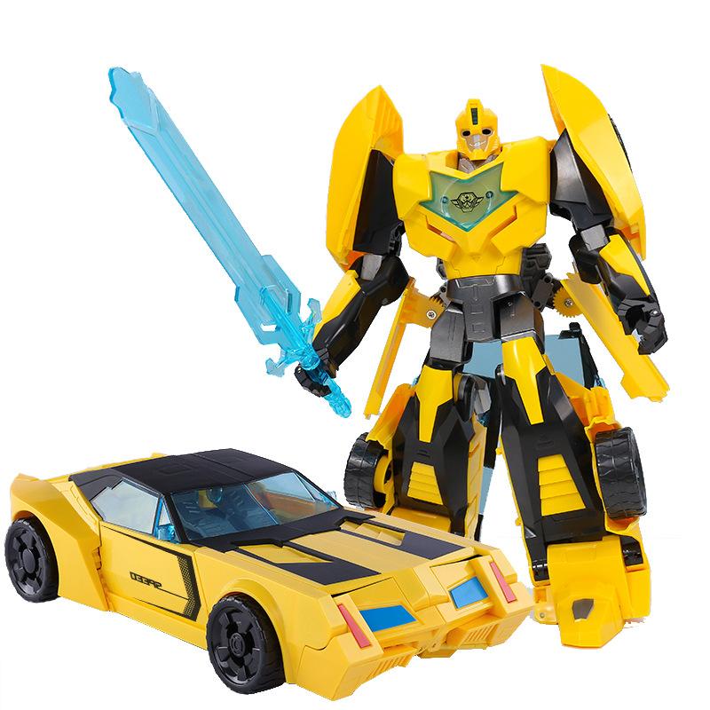 New Shape-Changing Toy Car Robot Bumblebee Optimus Dinosaur King Kong Figure Genuine Column Children'S Boy