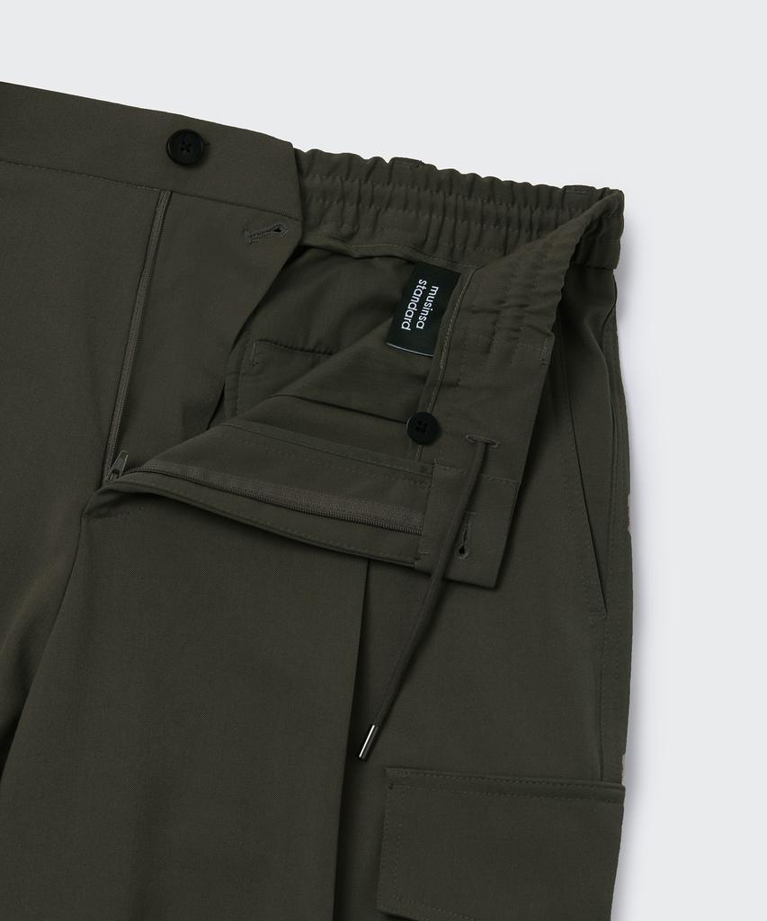 MUSINSA STANDARD Parachute Banding Cargo Slacks [Dusty Khaki]