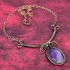 Star amethyst necklace copper wire wrapped gemstone necklace handmade antique jewelry adjustable chain necklace copper jewelry gifts for her