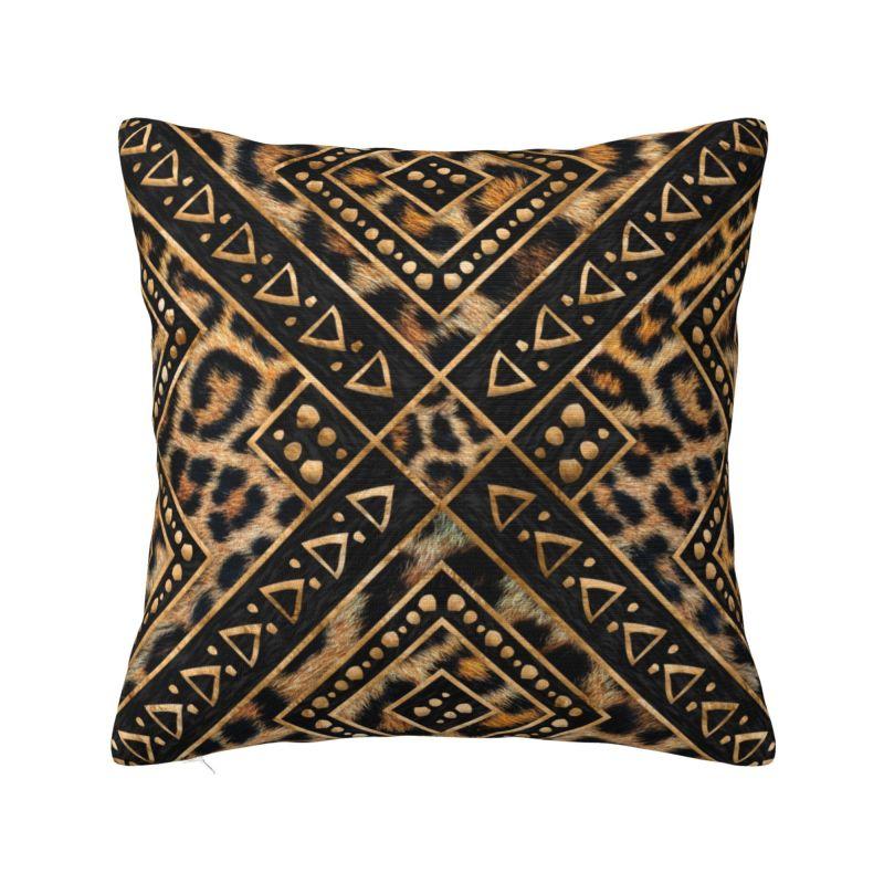 Custom Leopard Print Pillow Case Decoration Luxury Animal Skin Outdoor Cushions Square Pillowcase