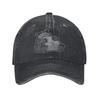 Klassische MEWGENICS Frank Baseballkappe Unisex-Stil Used-Denim Gewaschene Kopfbedeckung Outdoor-Workouts Verstellbare Passform Kappen Mütze