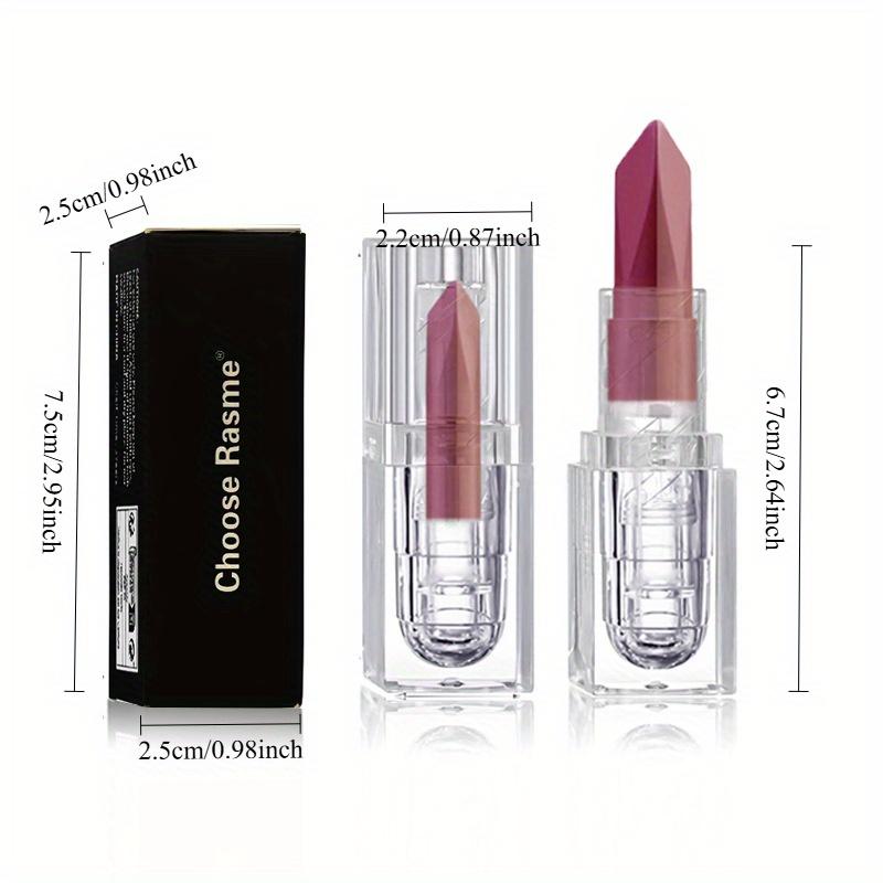 Dual-Color Velvet Matte Lipstick - Long-Lasting Waterproof Lip Mud In Iridescent Frost & Deep Plum Shades