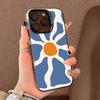 Retro Daisy Floral Summer Trendy phone case for iPhone 17 17Air 16 15 14 13 12 11 Pro Max Plus Colorful Silver